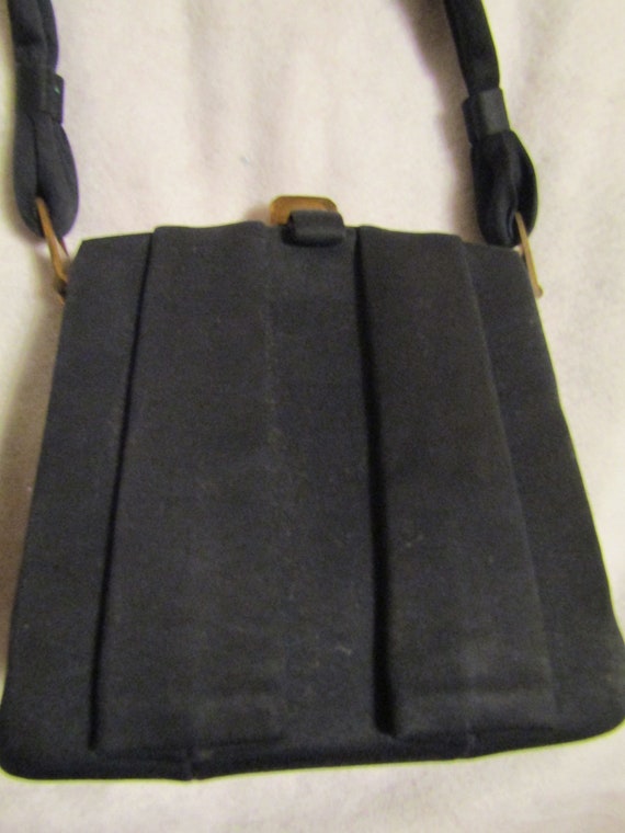 1940's /1950's Ladies BLACK And GOLD Metal PURSE/… - image 3