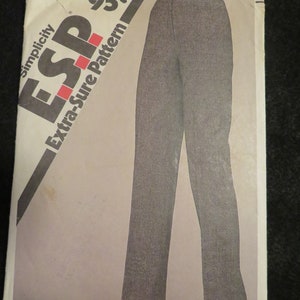 1980 Simplicity Misses&#39; 3 Size PANT PATTERN #9708----Size 12/14/16