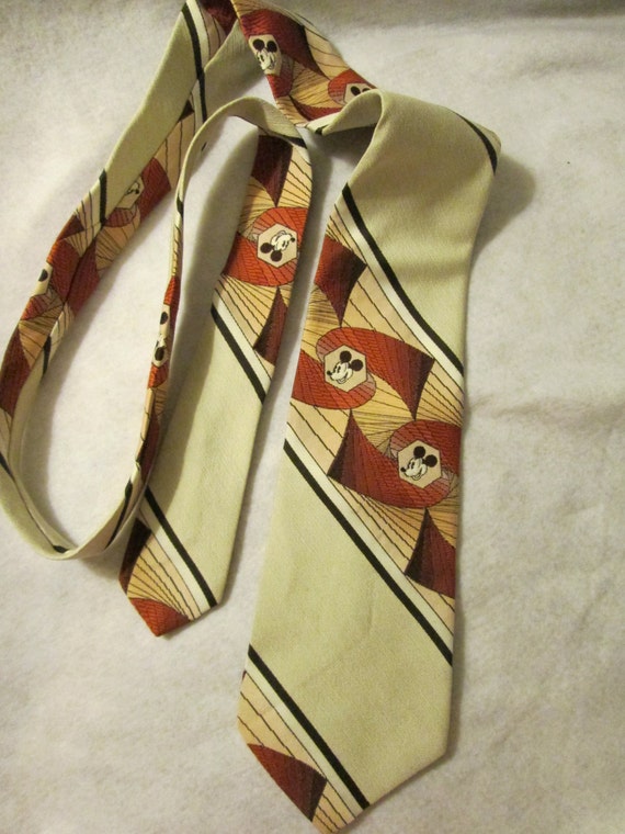 1960s' or 70s' MICKEY MOUSE NECKTIE by Cervantes - image 1