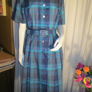 Burberry Plaid Dress Etsy