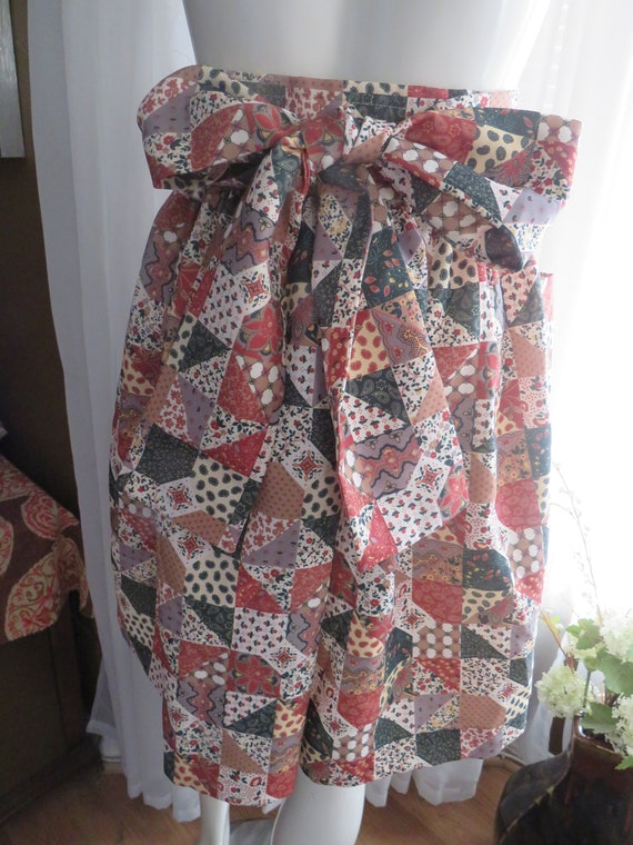 1960s'/70s' FLORAL/GEOMETRIC Polyester SKIRT by C… - image 2