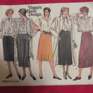 1985 Vogue&#39;s Basic Design Misses&#39; STRAIGHT SKIRT Pattern-----Size 12