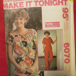 1978 McCall&#39;s JUMPSUITS Two Lengths PATTERN----Size 10