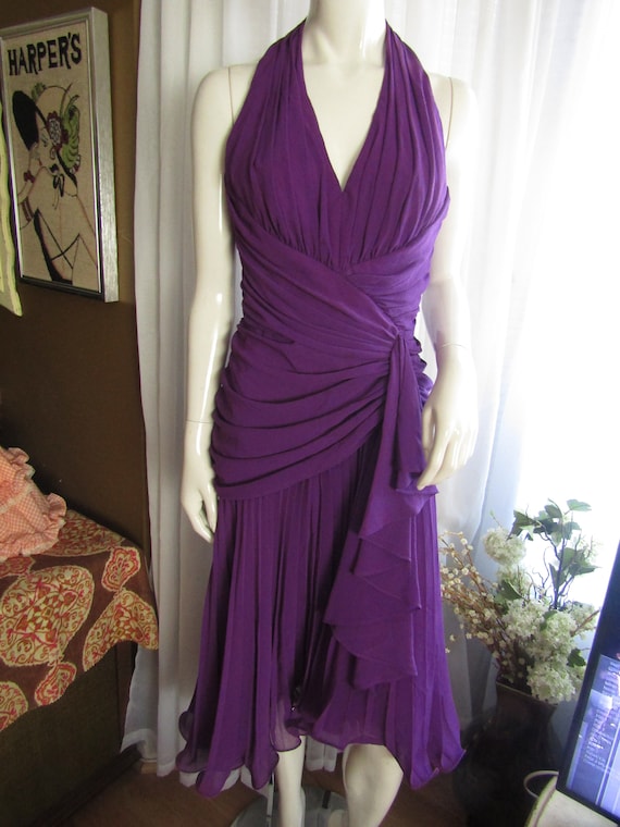 1980s'/1990s' Purple/lilac HALTER Top Cocktail DRESS by BB Collections---size 6 - Etsy 1980s'/1990s' Purple/lilac HALTER Top Cocktail DRESS by BB Collections---size 6 - Etsy