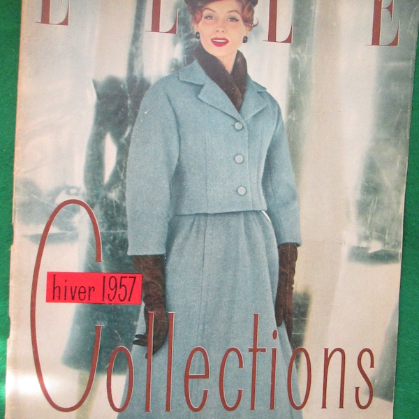 1957 ELLE COLLECTIONS Magazine/Paris, France