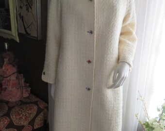 cream color wool coat