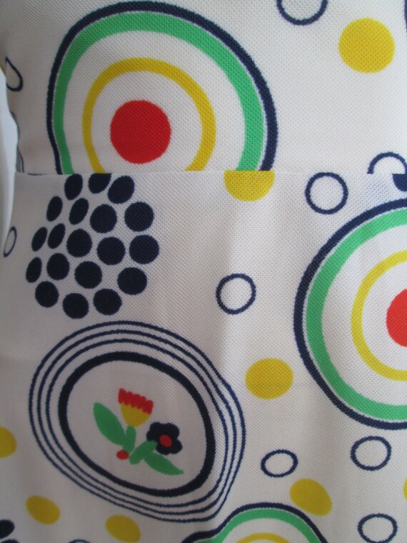 1970s' Ladies GEOMETRIC Print HALTER Top/Big Sash… - image 3