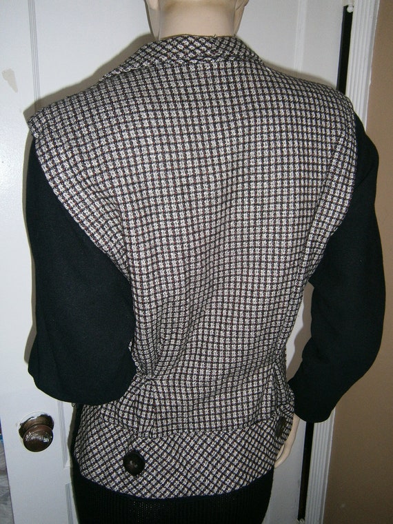 1940's BLACK And WHITE Custom Original JACKET By … - image 4