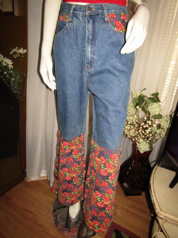 Flowered jeans ladies 2025