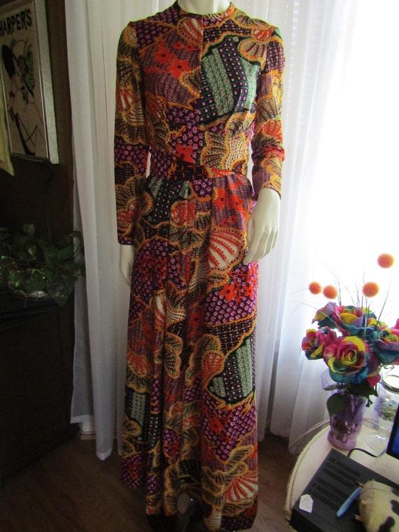 Vintage COLORFUL Abstract FLORAL DRESS by B. Cohen Original/Saks Fifth---Size 8 Vintage COLORFUL Abstract FLORAL DRESS by B. Cohen Original/Saks Fifth---Size 8