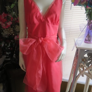 Vintage Dark TANGERINE/ORANGE Cocktail DRESS By Vera Wang Maids----Size 8