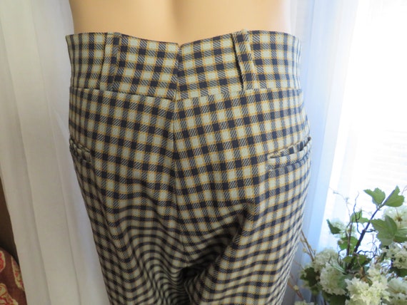 1970's Men PLAID Polyester SLACKS By Corbin LTD--… - image 7