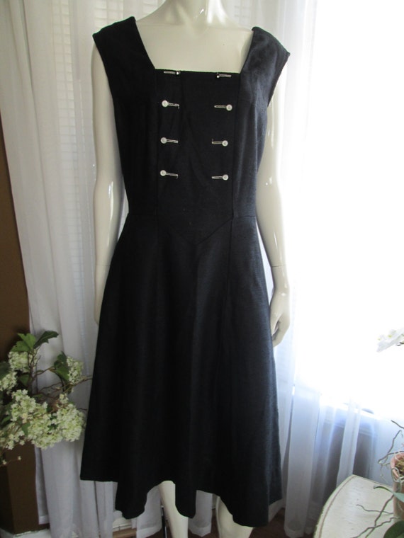 50s' Ladies BLACK Sleeveless Circle Skirt DRESS by Poodlin---size 22 1/2 -  Etsy