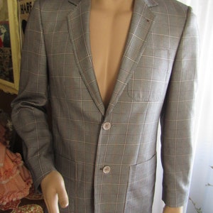 1970&#39;s/1980&#39;s Male BROWN Plaid SPORT JACKET By Barocco----Size Small
