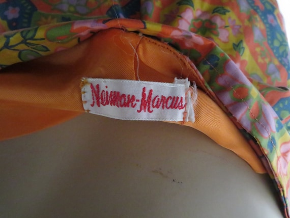 1960's/1970's FLORAL A-Line Front Buttoned SKIRT … - image 8