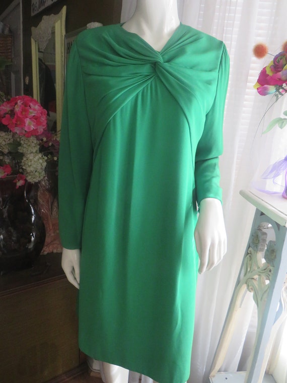 1980s'/90s' EMERALD GREEN Shift Style DRESS by Carolina Herrera/neiman  Marcus---size 10 - Etsy Australia