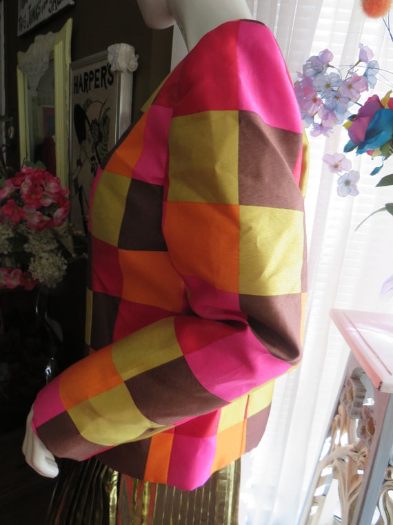 Vintage ARTSY/COLORFUL Short JACKET By Lily & Tay… - image 3