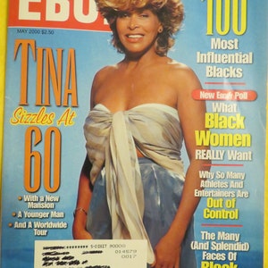 May 2000 EBONY Magazine With TINA TURNER Cover At Age 60