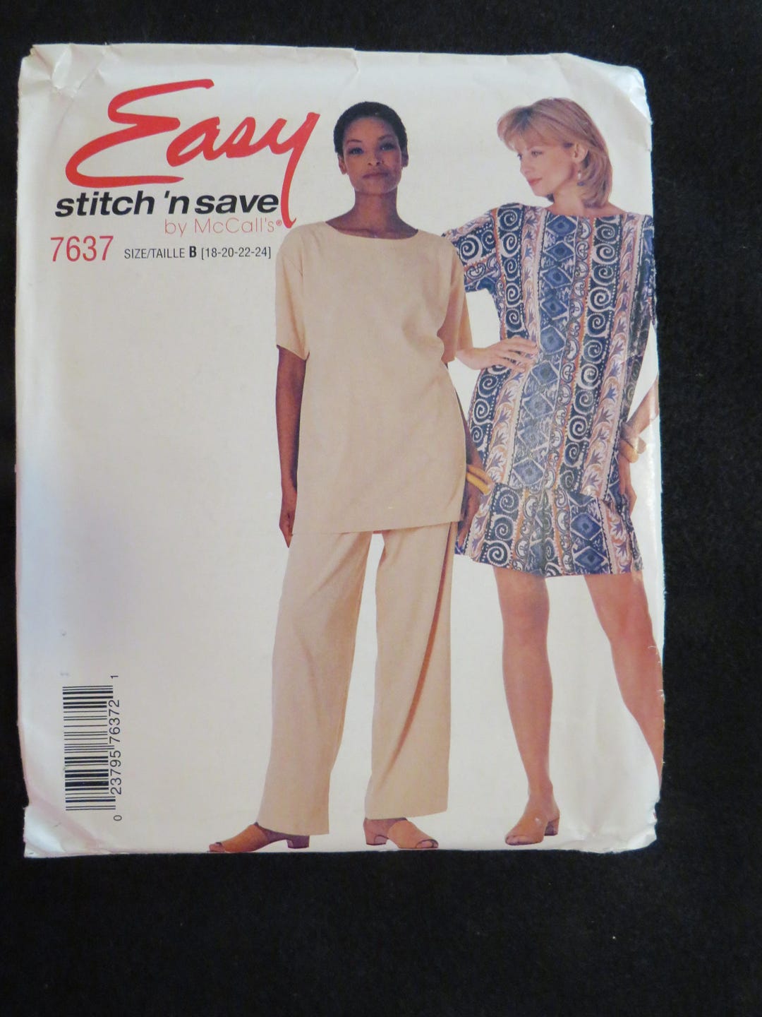 1995 Mccalls/easy Stitch 'N Save Pattern #7637 PANT, TOP, SHORTS Sizes ...