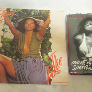 DIANA ROSS Book Of Memoirs And Vinyl Album-Diana Ross/The Boss