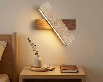 Natural Stone Lamp Modern Wall Sconce Bedroom Lighting Fixture Led Wall Lighting Dining Room Light Hallway Interior Design Staircase Art
