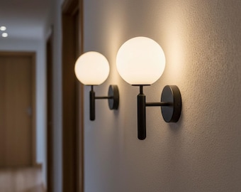 Black Gold Sconce Wall Light Fixture Modern Lamp Minimalist Design Bedroom Lighting Kitchen Accent Home Illumination Stylish Interior