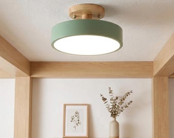 White Ceiling Light Fixture Bedroom Dining Hallway Bathroom Lighting Modern Ceiling Lamp Round Led Mounted Flush Surface Industrial Lamp