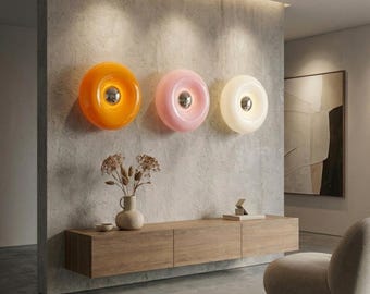 Donut Lamp Rechargeable Table Lamp Touch Night Light Wall Light Mounted Round Lamp Bedroom Ambient Lighting Modern Living Room Accent