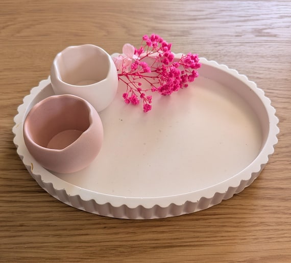 Large Fluted Tray – Handmade Trinket Tray