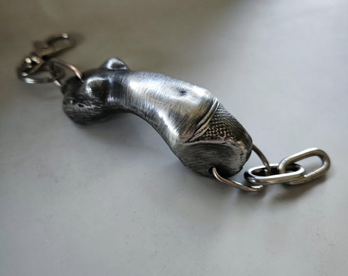 Torso Key Ring | Heavy Sand Cast Women's Body | Statement Bag Charm | Bodily Autonomy Symbol