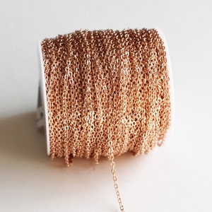 330ft Cable Chain Spool - Rose Gold - 3x2mm - 100M - Ships IMMEDIATELY - Jewelry Making Supplies - CH599