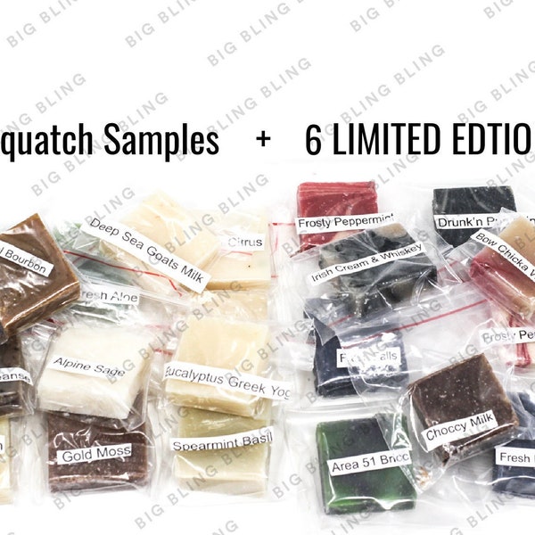 Dr. Squatch Soap Samples - 6 FREE LIMITED EDITION Samples + 2 Regular Samples (8) Total - Stocking Stuffers - DS202