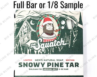 Dr. Squatch Holiday Limited Edition Soap - Snowy Pine Tar Bricc - Christmas  Bar