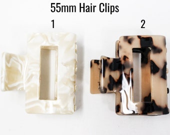 Pinzas para el cabello de acetato - U PICK - 55 mm - Se envía INMEDIATAMENTE - Suministros para hacer joyas - A669