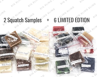 Dr. Squatch Soap Samples - 6 FREE LIMITED EDITION Samples + 2 Regular Samples (8) Total - Stocking Stuffers - DS202