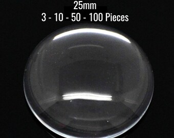 25mm x 18mm 1 x 0.7 Lot of 10 Teardrop Clear Glass Dome Seals Tiles Cabochons Drop - Sand