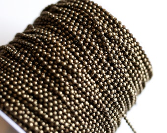 330ft Bronze Ball Chain Chain Spool  - 2.4mm - 100M - Jewelry Making Supplies - Ships IMMEDIATELY from California - CH645-100M