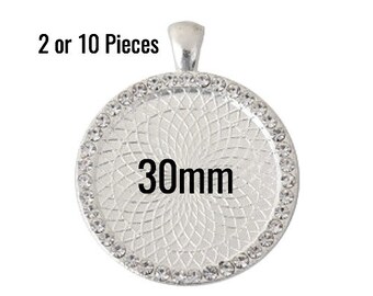 10pcs Rund Charms Anhänger Rohlinge Fassungen Base für 38mm Cabochons