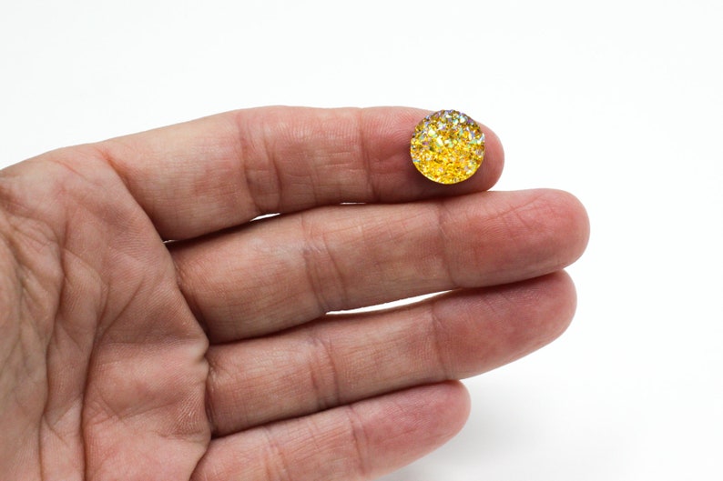 Flat Backs BULK Assorted 100 Cabochons 12mm C534b Ships IMMEDIATELY from California Druzy