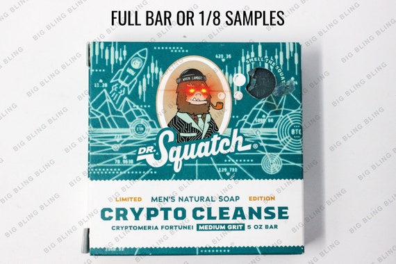 NEW Dr Squatch Soap - Crypto Cleanse - 1/8 Samples or Full Bars - SAME Day  Ship by Noon & Tracking - USA