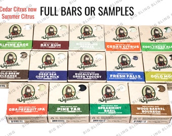 Dr. Squatch All Natural Bar Soap for Men, 3 Bar Variety Pack, Pine Tar,  Cedar Citrus and Bay Rum Pine Tar/Cedar Citrus/Bay Rum