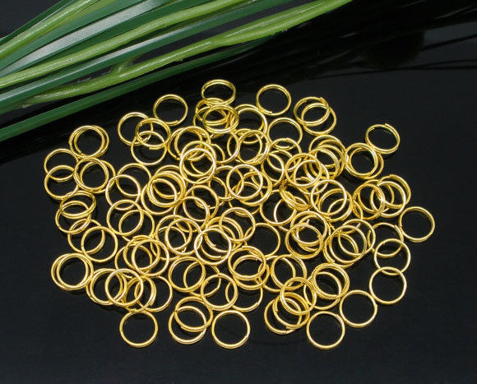 100 Double Loop Split Rings WHOLESALE 8mm Gold 0.7mm Etsy