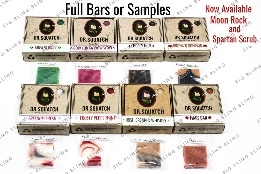 Dr. Squatch All Natural Bar Soap for Men, 5 Bar Variety Pack - NEW