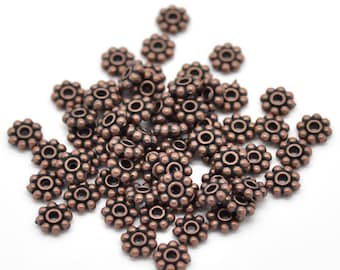Rondelle Spacer Beads - Antique Copper - 5x3mm - 25 - 100 - 500 Pieces - Ships IMMEDIATELY from USA - B1468