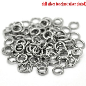 200 STAINLESS STEEL Jump Rings BULK 8mm 15 Gauge Thick 1.5mm Ships Immediately from California F98a image 3