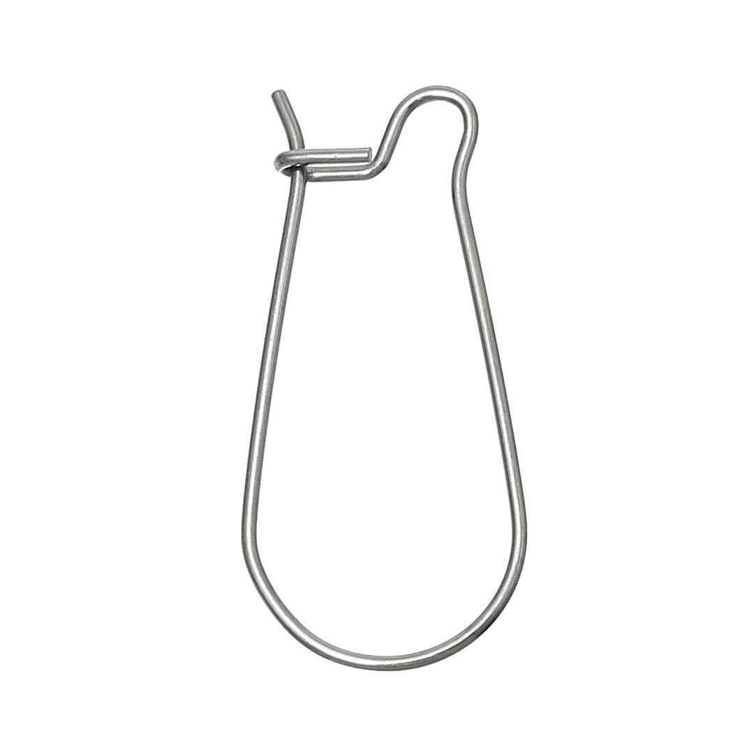 JewelrySupply Sterling Silver Long Kidney Style Earring Wires  1 Pair Of Sterling Silver Earrings 167064548729569295