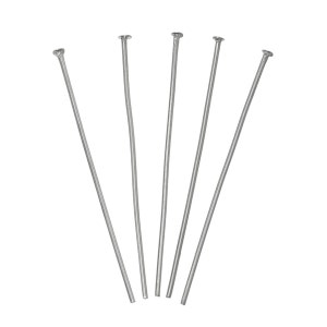 450 Silver Head Pins - Antique Silver - 0.7mm - 21 Gauge - 30mm - 3cm - Over 1&quot; Long - Ships IMMEDIATELY - Jewelry Making Supplies  - F308