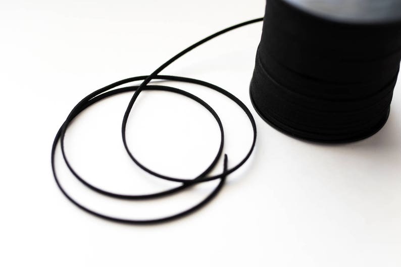 Ships IMMEDIATELY from California 3mm Wide CH775 195/' BULK 90M Black Faux Suede Cording