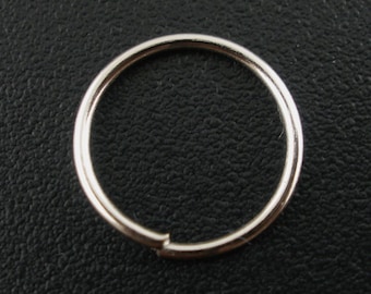 100 Silver Jump Rings - Antique Silver - 10mm - Open - 0.7mm - 21 Gauge - Ships IMMEDIATELY from California - F254