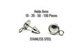 Earring Trays with Loops - STAINLESS STEEL - FREE Backs - Holds 6mm - 14x8mm - 10 - 20 - 50 - 100 Pieces - Jewelry Making Supplies - EF247